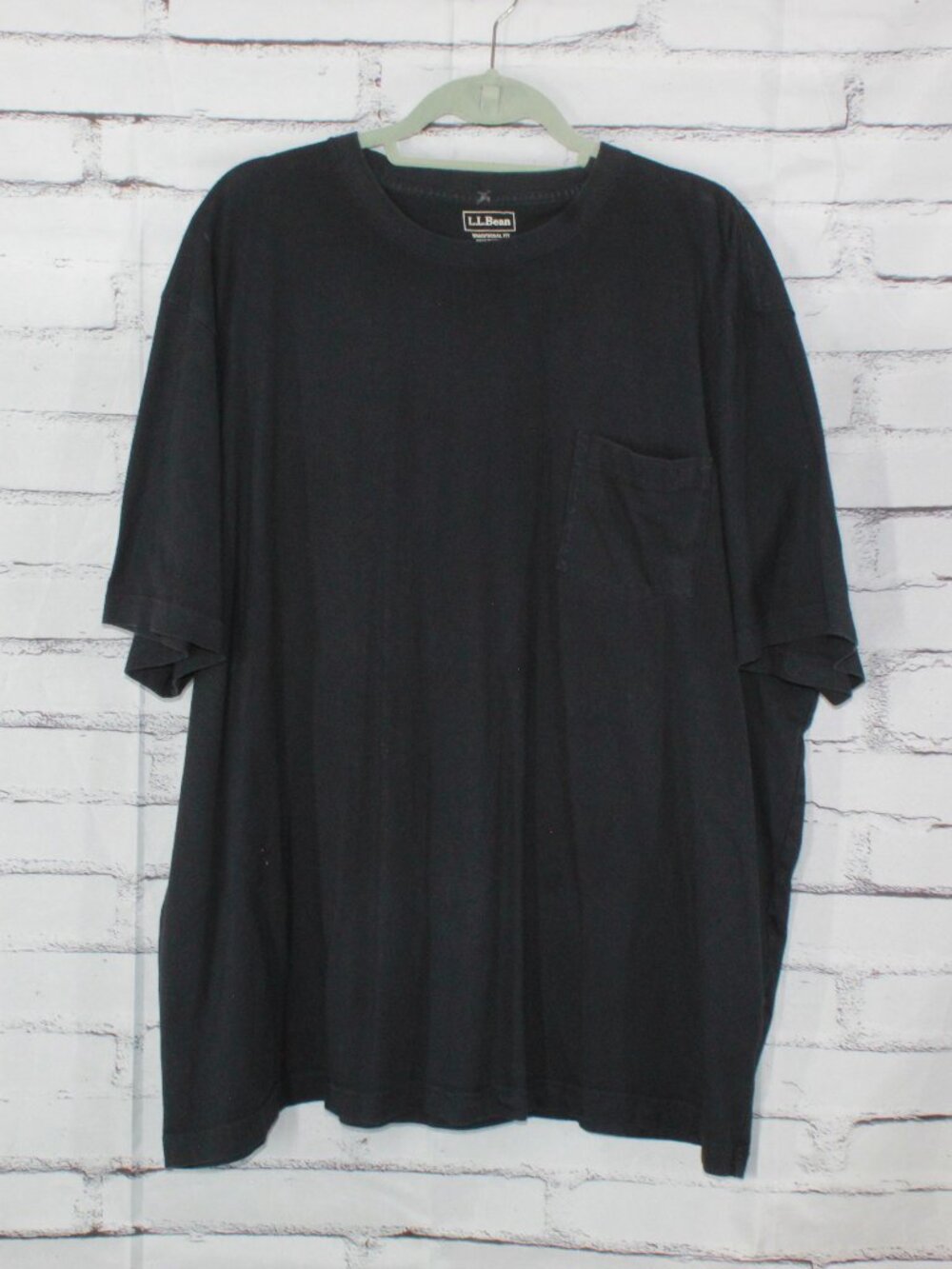 LL Bean Black Traditional Fit 100% Cotton Hiking Gorpcore Casual XXXL Reg